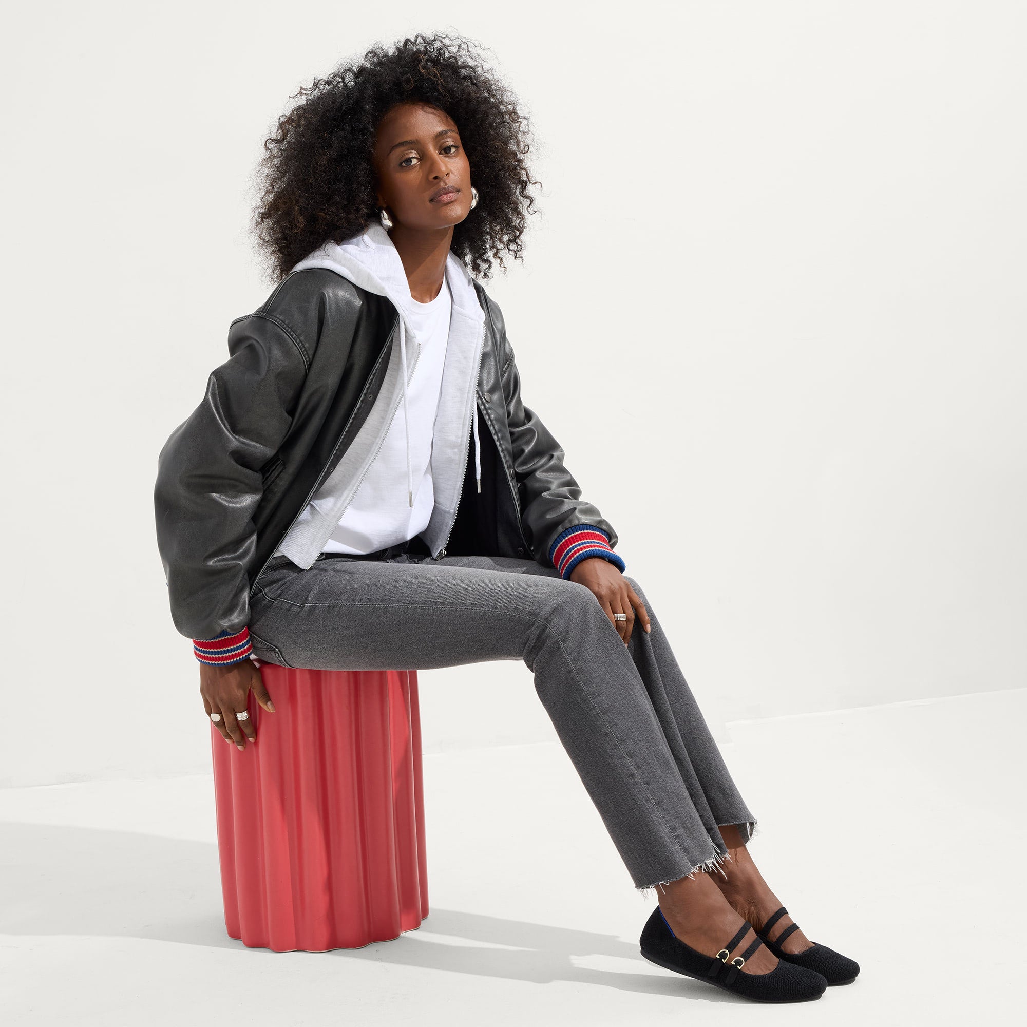 The ReVelvet? Double Buckle Mary Jane - ReVelvet? Black - Image 4